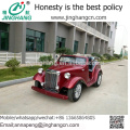 2 seater garden house ,villa and restaurant ,hotel and resort electric red vintage classic car with 2 rear seat